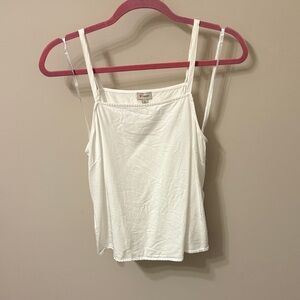 White Women's Square Neck Cami Tank Top